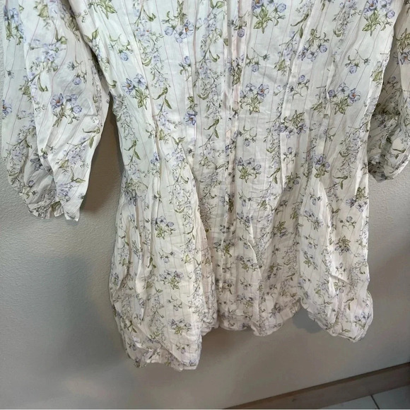 NWOT Brock Collection X H&M Lyocell-blend Dress Floral White Casual Women Small - Picture 7 of 12